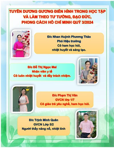 Tuyên dương gương điển hình học tập và làm theo tư tưởng, đạo đức, phong cách Hồ Chí Minh Quý 3/2024